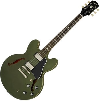 Semi-Acoustic Guitar Epiphone ES-335 Olive Drab Green Semi-Acoustic Guitar - 1