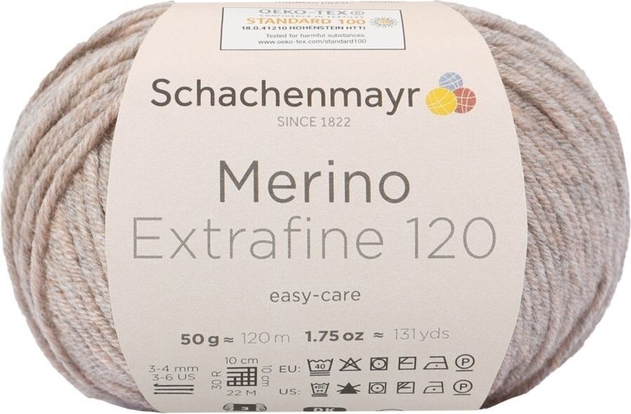 Przędza dziewiarska Schachenmayr Merino Extrafine 120 00104 Przędza dziewiarska