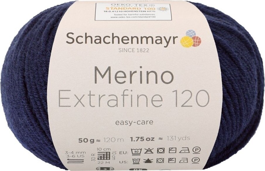 Fios para tricotar Schachenmayr Merino Extrafine 120 00150 Fios para tricotar