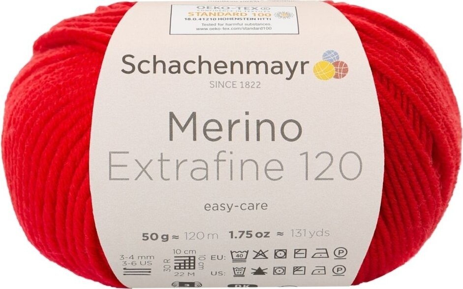 Fios para tricotar Schachenmayr Merino Extrafine 120 00130 Fios para tricotar
