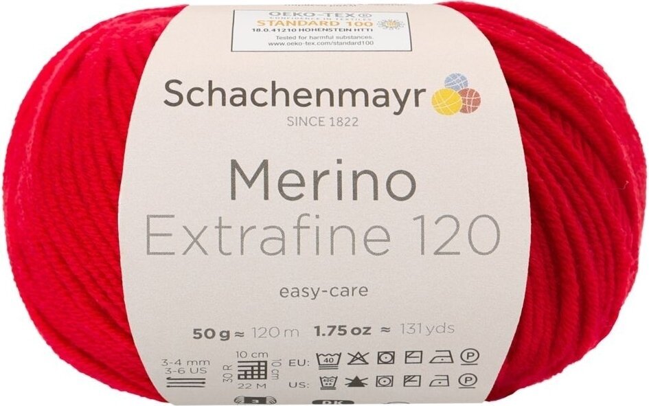 Fios para tricotar Schachenmayr Merino Extrafine 120 00131 Fios para tricotar