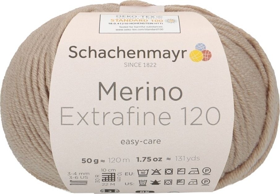 Knitting Yarn Schachenmayr Merino Extrafine 120 00108 Knitting Yarn