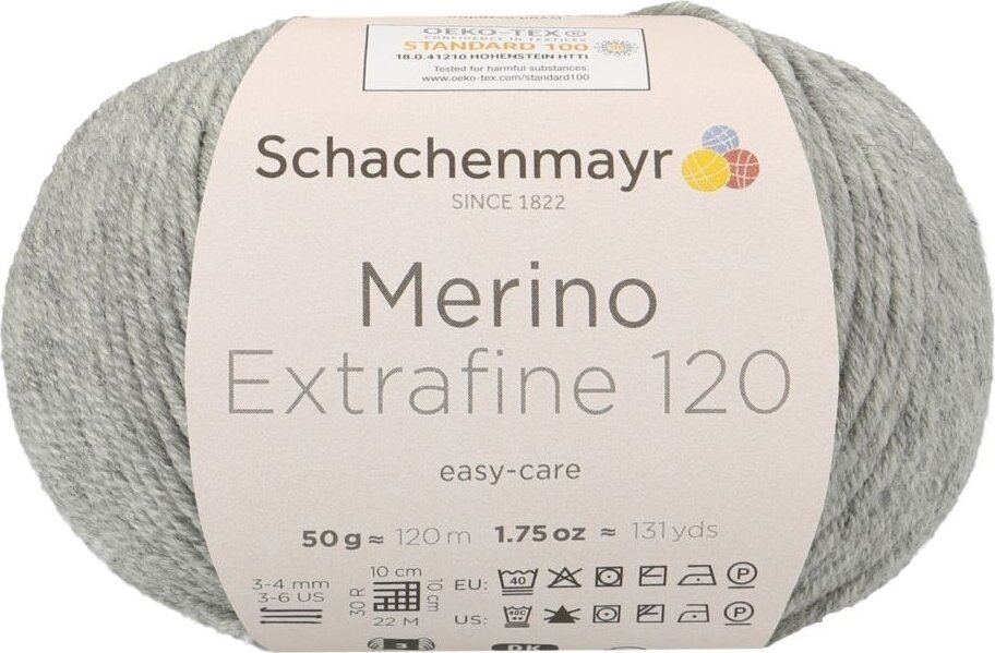 Fil à tricoter Schachenmayr Merino Extrafine 120 00190 Fil à tricoter