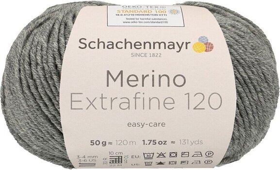 Fil à tricoter Schachenmayr Merino Extrafine 120 00192 Fil à tricoter - 1