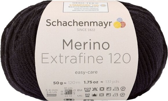 Kötőfonal Schachenmayr Merino Extrafine 120 00199 Kötőfonal - 1