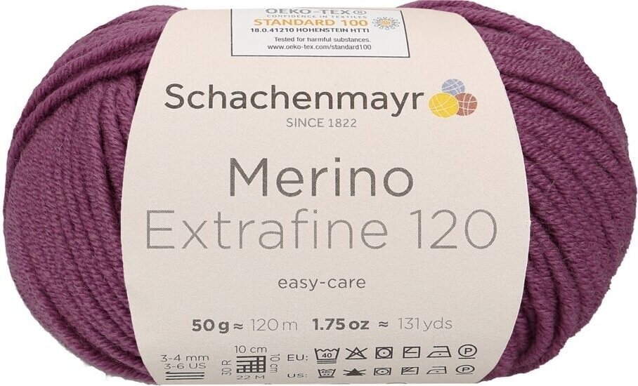 Fil à tricoter Schachenmayr Merino Extrafine 120 00143 Fil à tricoter