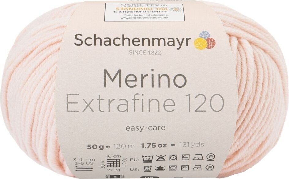 Fil à tricoter Schachenmayr Merino Extrafine 120 00124 Fil à tricoter