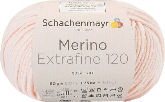 Przędza dziewiarska Schachenmayr Merino Extrafine 120 00124 Przędza dziewiarska - 1