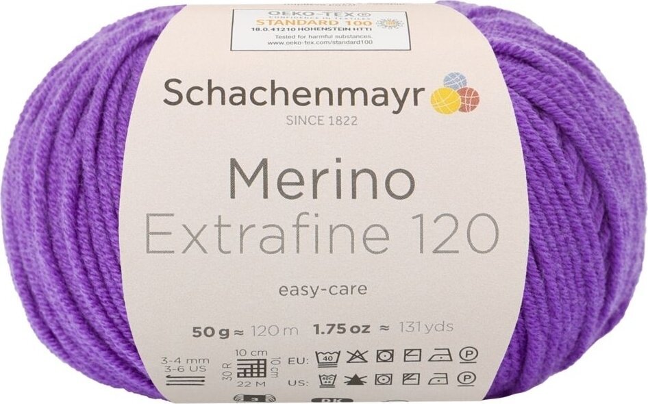Fil à tricoter Schachenmayr Merino Extrafine 120 00147 Fil à tricoter