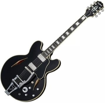 Semi-Acoustic Guitar Epiphone Shinichi Ubukata ES-355 Custom Bigsby Ebony Semi-Acoustic Guitar - 1