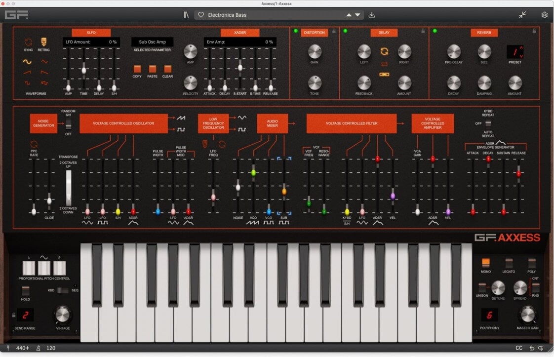 Studijski softver VST instrument GForce Axxess (Digitalni proizvod)