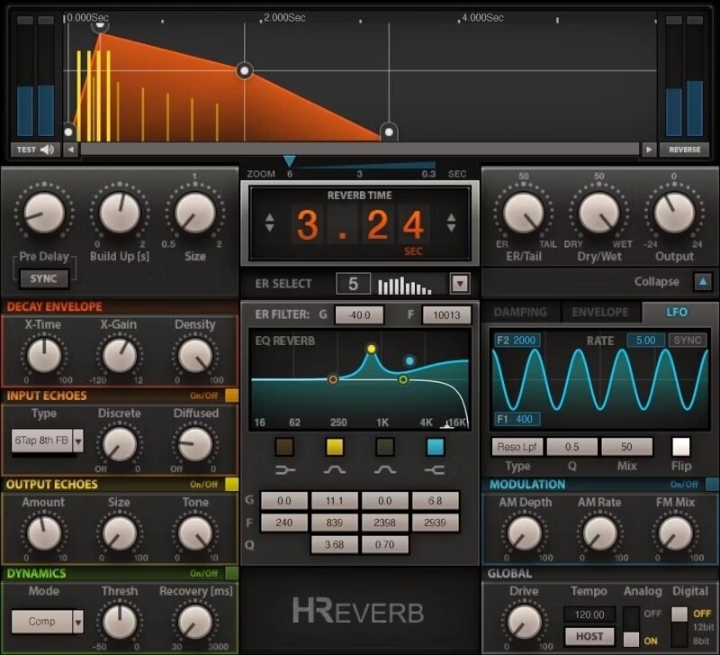 Plug-in de efeitos Waves H-Reverb Hybrid Reverb (Produto digital)