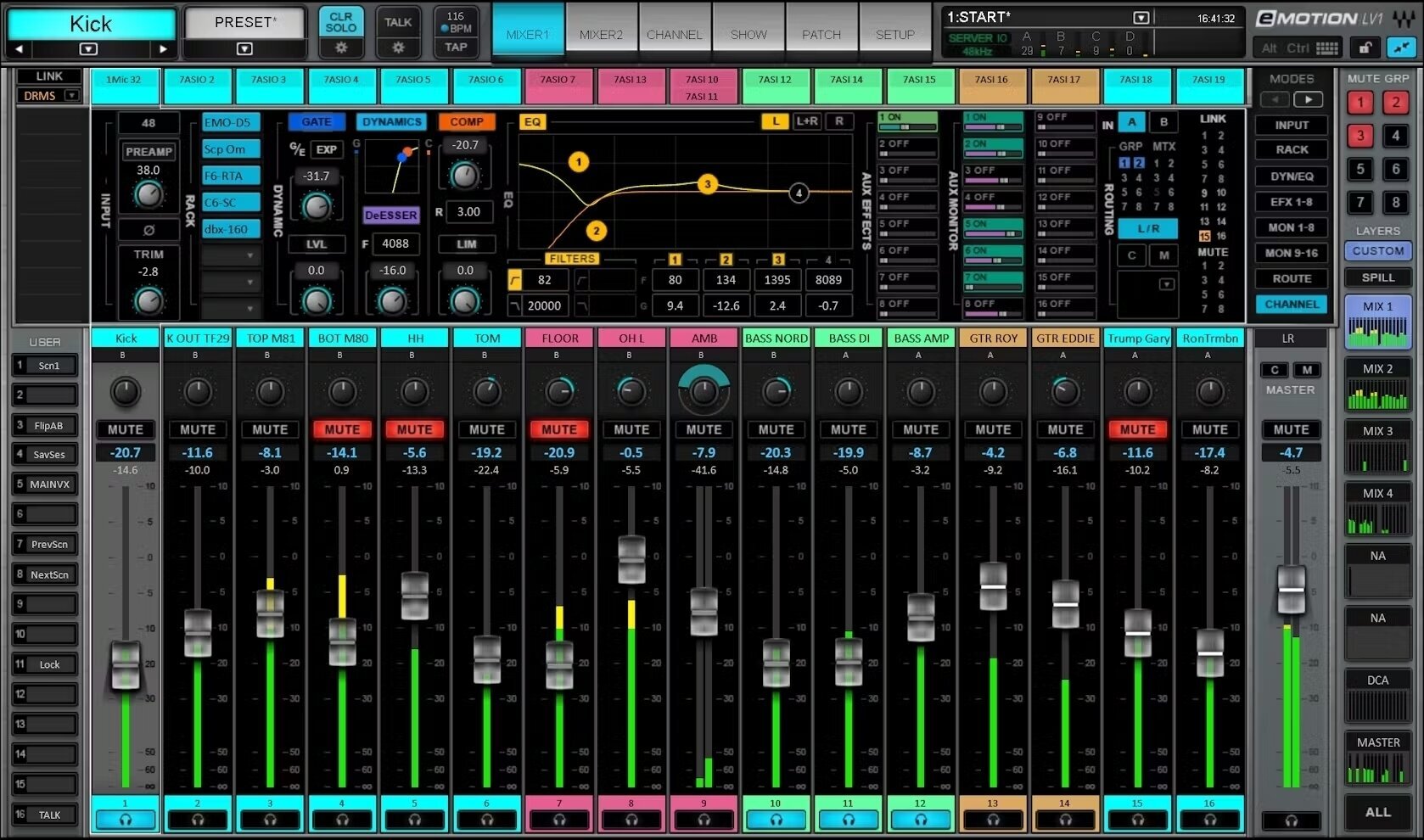 Tonstudio-Software Plug-In Effekt Waves eMotion LV1 Live Mixer – 32 St Ch. (Digitales Produkt)