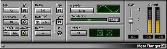 Studio software plug-in effect Waves MetaFlanger (Digitaal product)