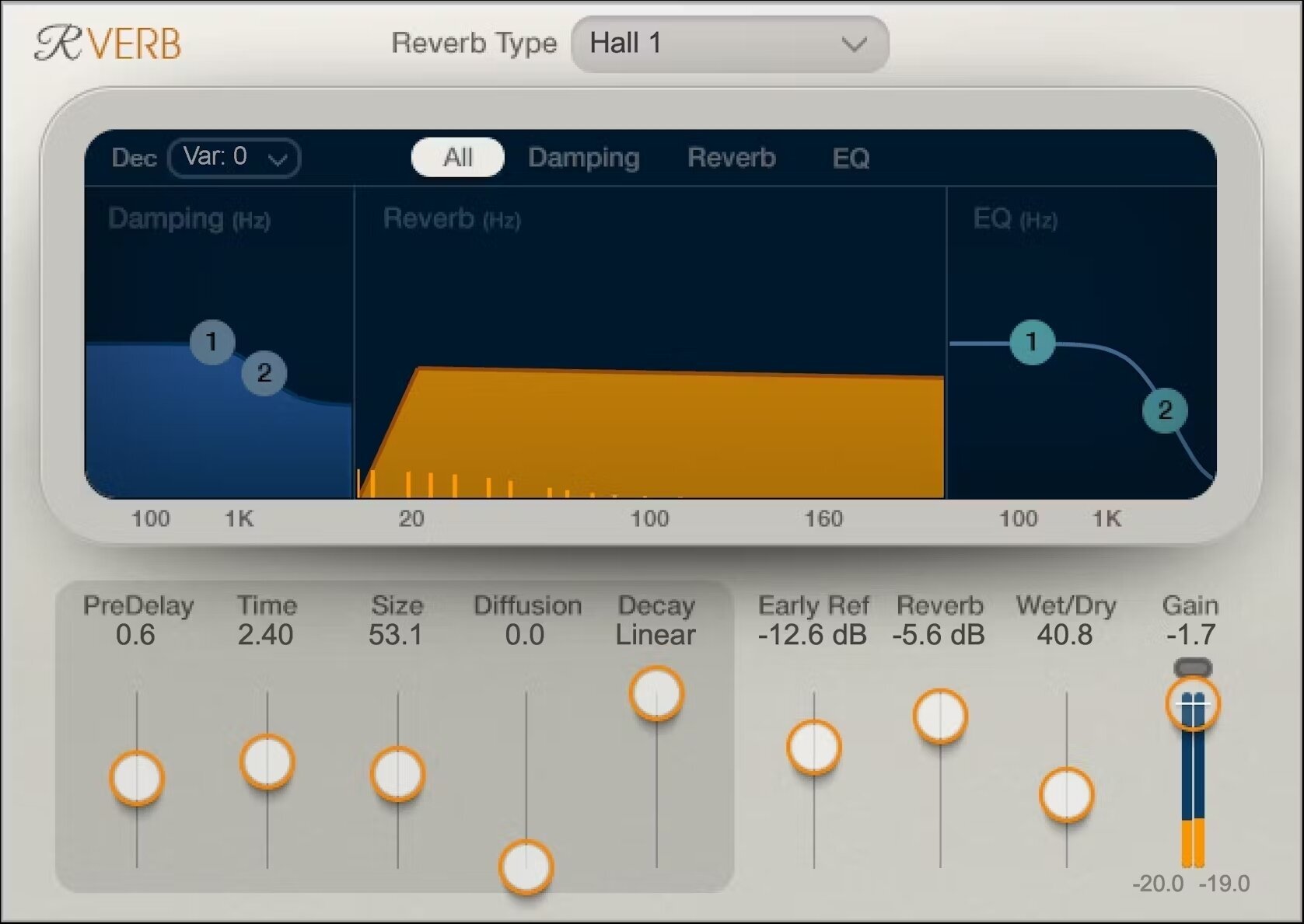 Logiciel de studio Plugins d'effets Waves Renaissance Reverb (Produit numérique)