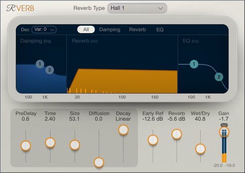Студио софтуер Plug-In ефект Waves Renaissance Reverb (Дигитален продукт) - 1