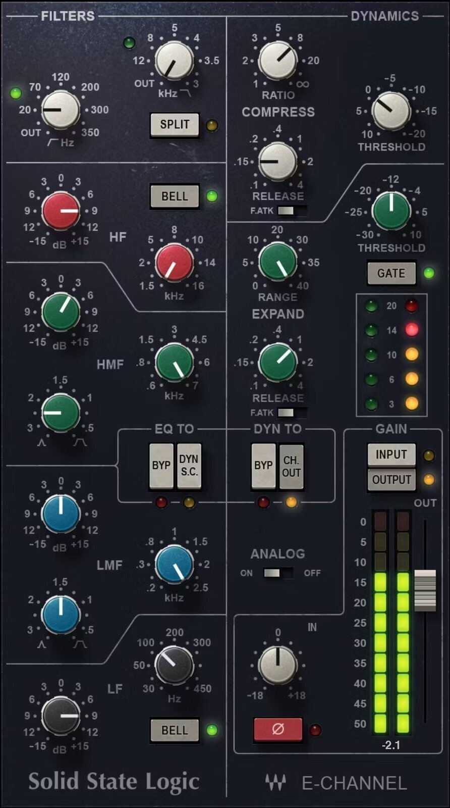 Studio software plug-in effect Waves SSL E-Channel (Digitaal product)