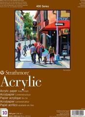 Skicář Strathmore Serie 400 Linen Finish Acrylic Pad Skicář 10 31 x 23 cm 400 g