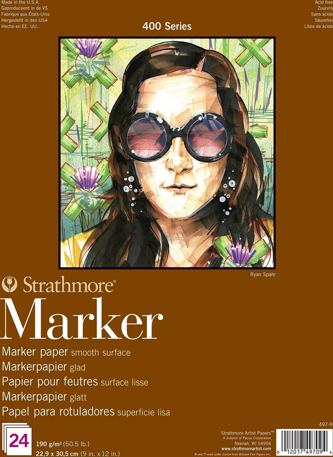 Schetsboek Strathmore Serie 400 Smooth Marker Pad 31 x 23 cm 190 g Schetsboek