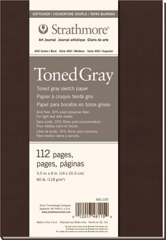 Скицник Strathmore Serie 400 Toned Gray Softcover Book 20 x 14 cm 118 g Скицник - 1