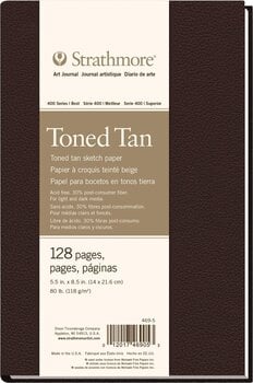 Μπλοκ Ζωγραφικής Strathmore Serie 400 Toned Tan Hardbound Book 22 x 14 cm 118 g Μπλοκ Ζωγραφικής - 1