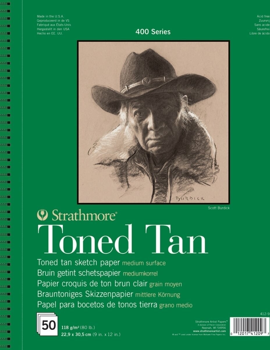 Schetsboek Strathmore Serie 400 Toned Tan Sketch Pad 31 x 23 cm 118 g Schetsboek