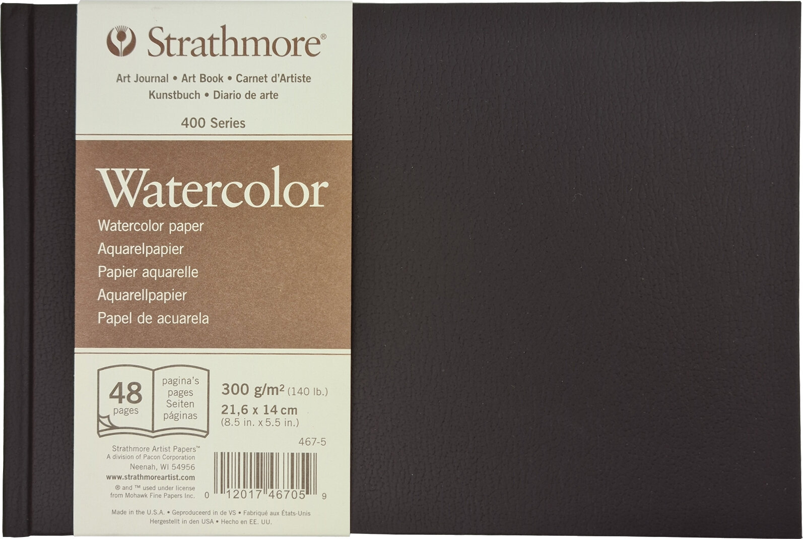 Livro de desenho Strathmore Serie 400 Cold Press Watercolour Hardbound Book 22 x 14 cm 300 g Livro de desenho