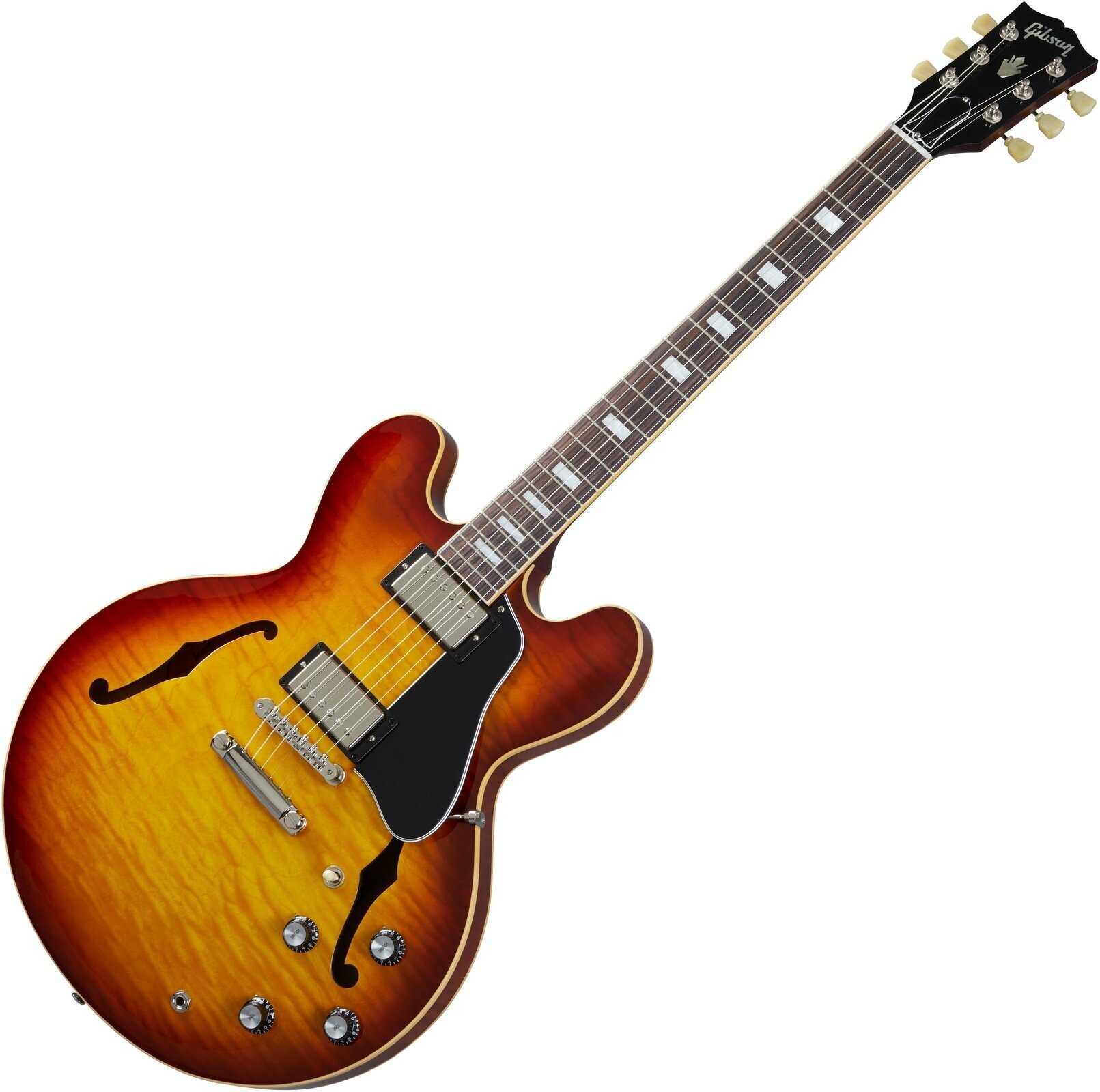 Halbresonanz-Gitarre Gibson ES-335 Figured Iced Tea Halbresonanz-Gitarre