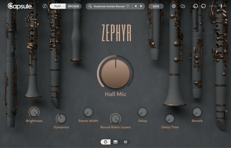 Software de estúdio de instrumentos VST Capsule Audio Zephyr (Produto digital)