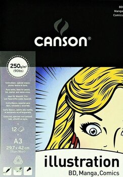 Sketchbook Canson Illustration Manga A3 250 g White Sketchbook - 1