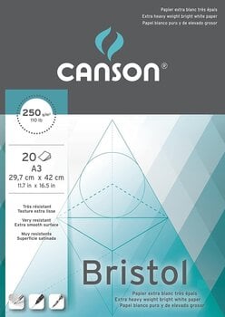 Vázlattömb Canson Illustration Bristol Graphic A3 250 g White Vázlattömb - 1