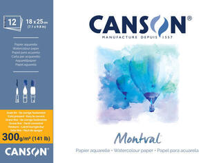 Szkicownik Canson Pad Montval Cold Pressed Szkicownik 12 25 x 18 cm 300 g Natural White