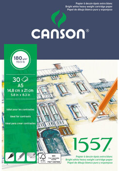 Luonnosvihko Canson Pad 1557 Drawing A5 180 g Luonnosvihko - 1