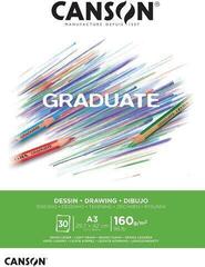 Skicář Canson Pad Graduate Drawing White Paper Skicář A3 160 g White