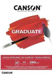 Skizzenbuch Canson Pad Graduate Huile & Acrylique Skizzenbuch 20 A5 290 g
