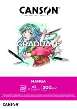 Carnet de croquis Canson Pad Graduate Manga A3 200 g Carnet de croquis - 1