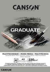 Szkicownik Canson Pad Graduate Mixed Media Szkicownik 30 A3 220 g Grey