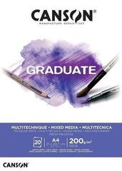 Schetsboek Canson Pad Graduate Mixed Media Schetsboek 20 A4 200 g White
