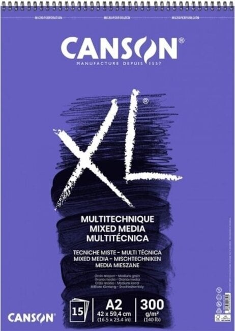 Skissbok Canson Sp XL Mixed Media Textured A2 300 g Skissbok