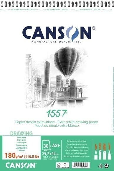 Blok za skiciranje Canson Sp 1557 Drawing A3 180 g Blok za skiciranje