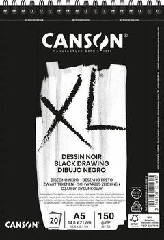 Sketchbook Canson Sp XL Dessin A5 150 g Black Sketchbook - 1
