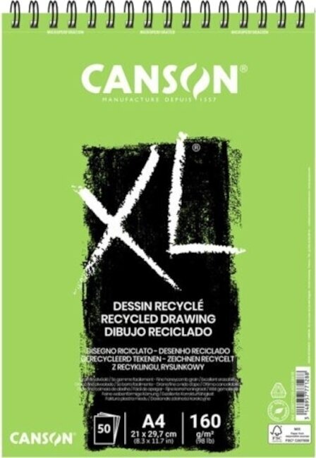 Blok za skiciranje Canson Sp XL Recycled A4 160 g Blok za skiciranje