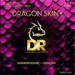 Struny pro elektrickou kytaru DR Strings Dragon Skin+ Coated 7 string Light 9-52 Struny pro elektrickou kytaru