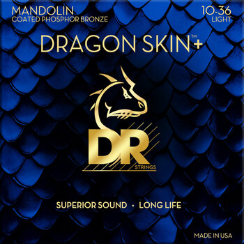 Cordas para bandolim DR Strings Dragon Skin+ Coated Light 10-36 Cordas para bandolim - 1