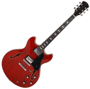 Semiakustická gitara Sire Larry Carlton H7 See Thru Red - 1