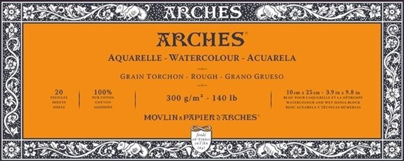 Carnet de croquis Arches Watercolour Rough Block Natural White 25 x 10 cm 300 g Carnet de croquis - 1