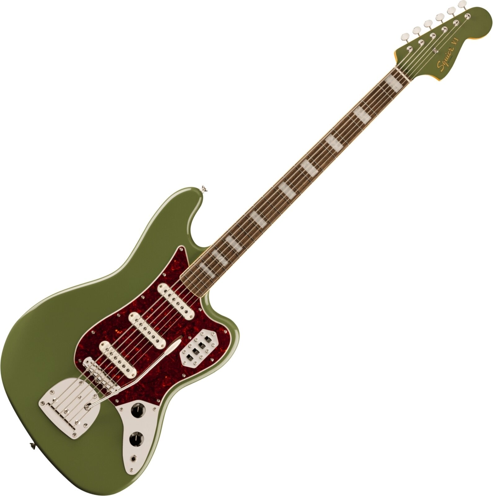 6 strunska bas kitara Fender Squier FSR Classic Vibe Bass VI LRL Olive 6 strunska bas kitara