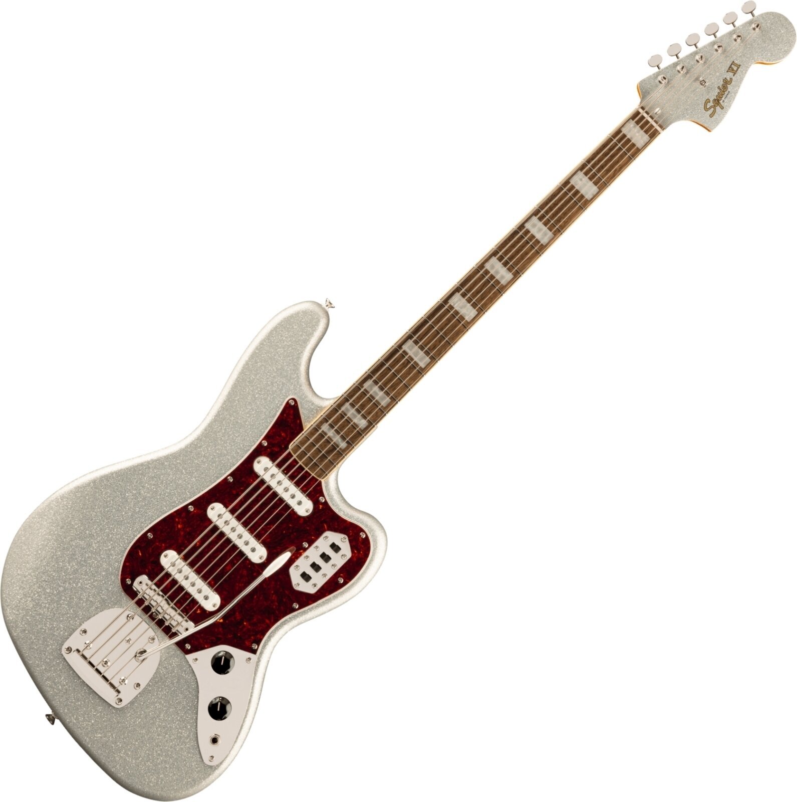 6-snarige basgitaar Fender Squier FSR Classic Vibe Bass VI LRL Silver Sparkle 6-snarige basgitaar