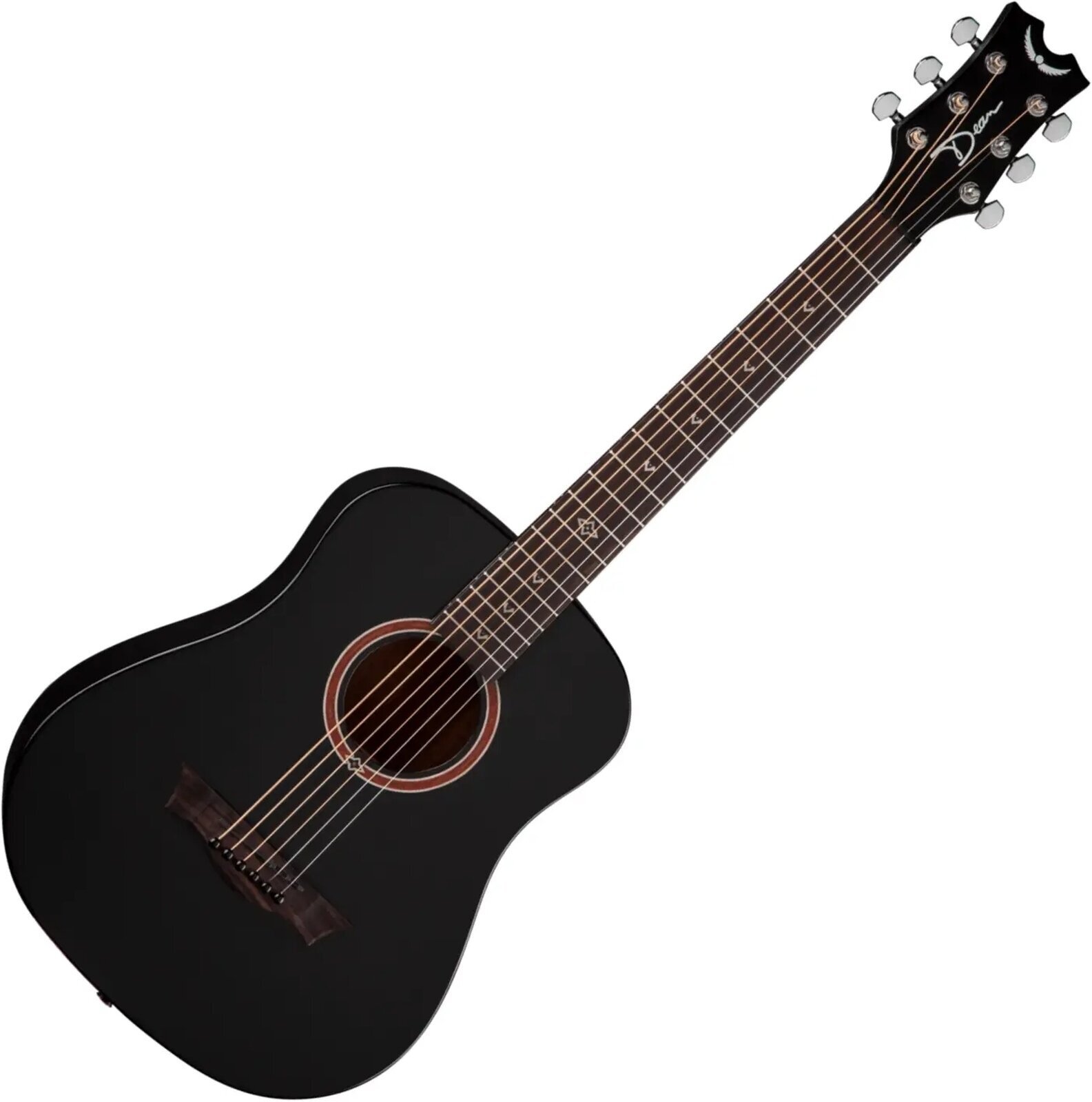 Chitarra Acustica Dean Guitars Flight Mahogany Travel Guitar Black Satin Chitarra Acustica