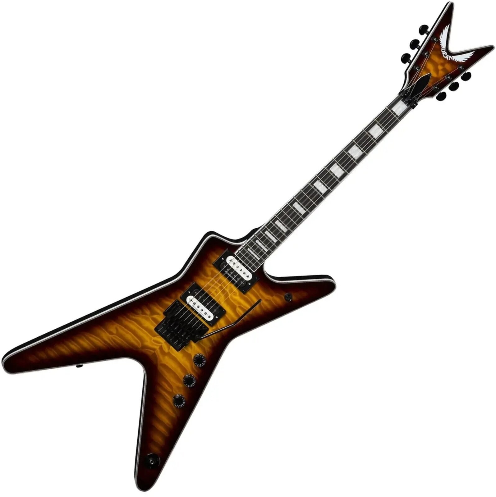 Chitarra Elettrica Dean Guitars ML Select Floyd Quilt Top Trans Brazilia Chitarra Elettrica